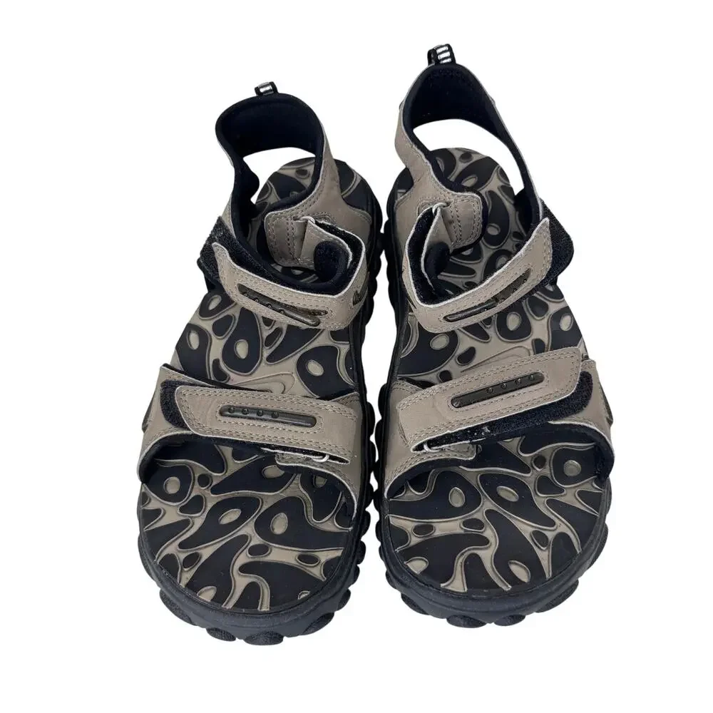 Nike ACG‎ Outdoor Hiking Sandals Leather Slip-On Open Toe Tan/Black Mens Size 7
